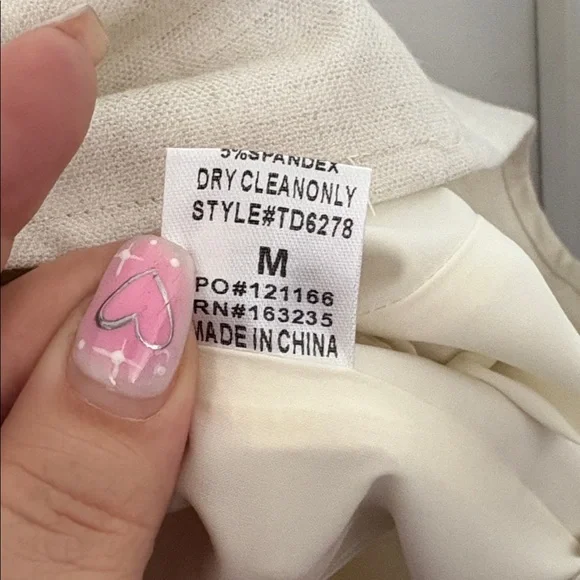 12th Tribe Vela Natural Linen Mini Dress Cream Size M - Picture 10 of 10